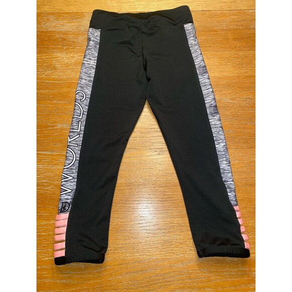 Varsity Spirit Athletic Leggings With Side Panel & Pink Strap Details - Picture 5 of 6